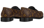 (WMNS) LOUIS VUITTON Monogram Leather Logo Loafers 'Brown' 1A8VKZ