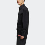 adidas originals Solid Color Splicing Casual Long Sleeves Shirt Black GT7306