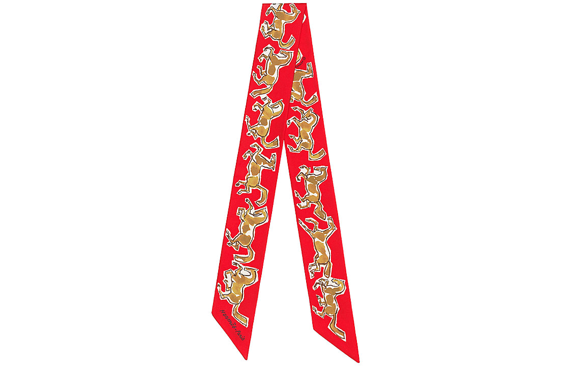 HERMES Silk Scarves Women's Red
