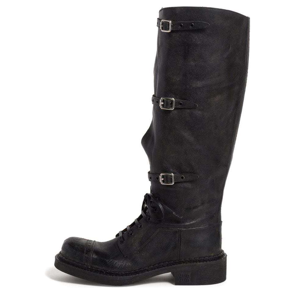 MIU MIU New Year Collection High Boots Knee-high Boots Women's Black
