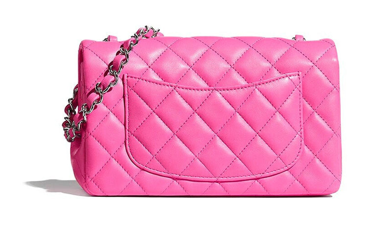 CHANEL Classic Flap CF21K Winter Lambskin Flap Bag Shoulder Bag Crossbody Bag Handbag Medium Size Women's Vibrant Pink
