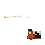 HERMES Gold Plated Bangles Unisex Cream White/Silver