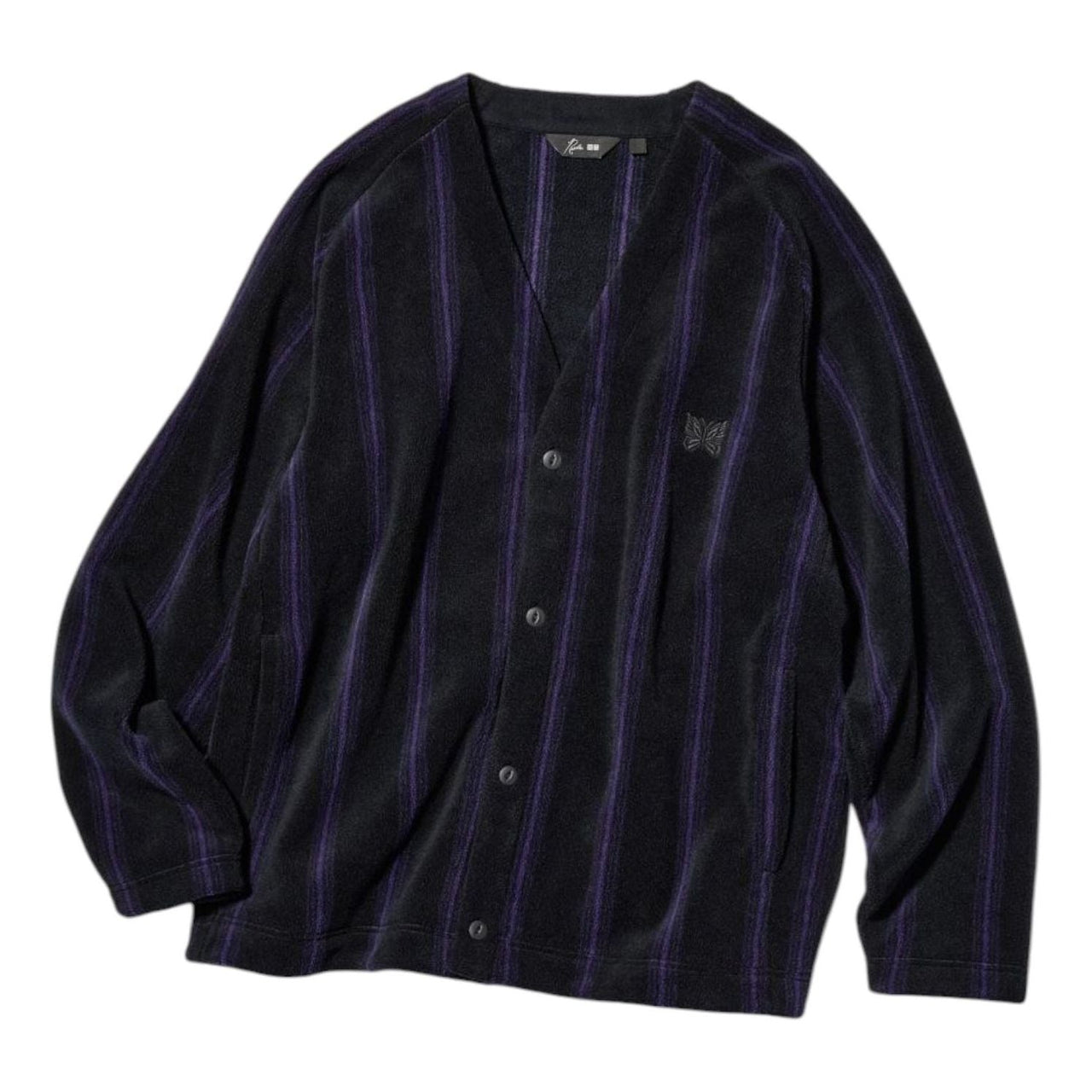 Uniqlo x Needles Oversized Printed Cardigan 'Black' 484125-09