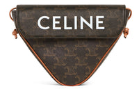 CELINE Cow Leather Triangle Bag, Shoulder Bag, Crossbody Bag Trumpets Women's Tawny