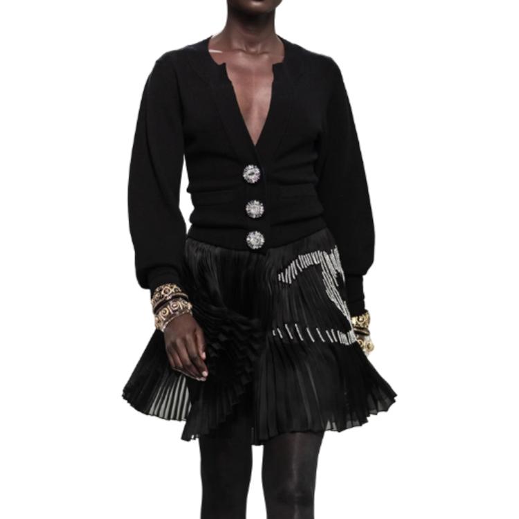 CHANEL Casual Short Skirts Women's Black