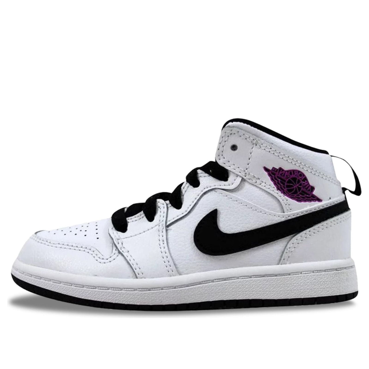 (GS) Air Jordan 1 Mid 'White Fuchsia Blast' 640737-138