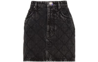 MIU MIU Denim Short Skirts Women's Black