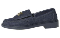CHANEL Loafers 2cm Women's Blue