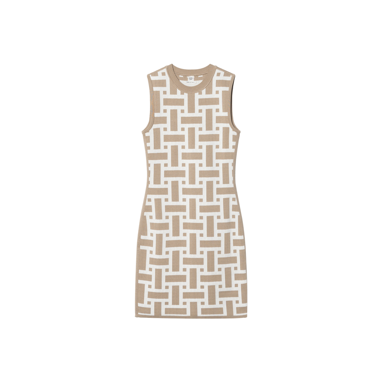 HERMES Sleeveless Dress Women's Beige