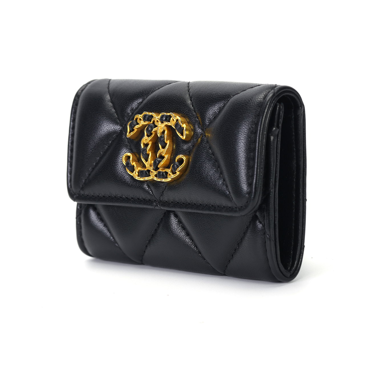 CHANEL 19 Card Holder Black AP1790