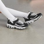 Skechers D'Lites Low-Top Running Shoes K White/Black 996212L-BKW