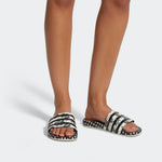 (WMNS) adidas Adilette Slide 'Black White Silver' CM8224