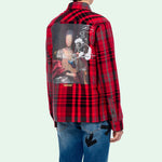 Off-White Mariana De Silva Shirt Mens Long Sleeve Plaid Shirts OMGA060E19E230052088
