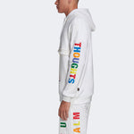 adidas originals x Crossover Printing Half Zipper hooded Casual Sports White FR9069