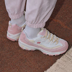 (WMNS) Skechers D'Lites 1.0 Sneakers Pink/Yellow 149906-PKYL