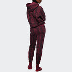 adidas x IVY PARK Crossover Full Print Snake Skin Printing Casual Sports Pants/Trousers/Joggers CHERRY Red HI1976