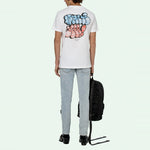 Off-White SS21 Graffiti Printing Short Sleeve White OMAA027R21JER0080141