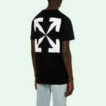Off-White SS21 Pattern Printing Round Neck Short Sleeve Black OMAA027R21JER0021001