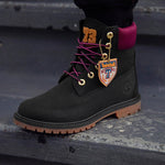(WMNS) Timberland Heritage 6 Inch Waterproof Boots 'Black Nubuck with Pink' A44KXW