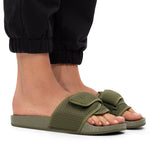 adidas x Pharrell Boost Slides 'Olive Cargo' FY6141