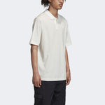 Men's Y-3 Solid Color Logo Polo Shirt White FN3356