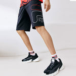 FILA Alphabet Logo Knit Casual Sports Shorts Blue F11M138613F-NV