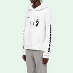 Off-White Split Arrows Hooded Fleece Men White OMBB037E19D250100110
