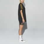 adidas originals x Ivy Park 4 Crossover Embroidered Logo Round Neck Short Sleeve Black T-Shirt GT4080