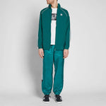 Men's adidas originals Logo Colorblock Stripe Sports Jacket Green CW1311