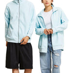adidas Solid Color Stand Collar Long Sleeves Jacket Unisex Light Blue HK2916