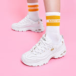 (WMNS) Skechers D'lites GS White/Gold 11931-WGD