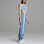 adidas originals Ivp Nyl Pn 4all Athleisure Casual Sports Stripe Bundle Feet Long Pants Couple Style Blue H33308
