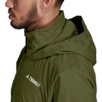 adidas Terrex Mt Rr Jacket waterproof Sports Outdoor Hooded Jacket Green GU6485
