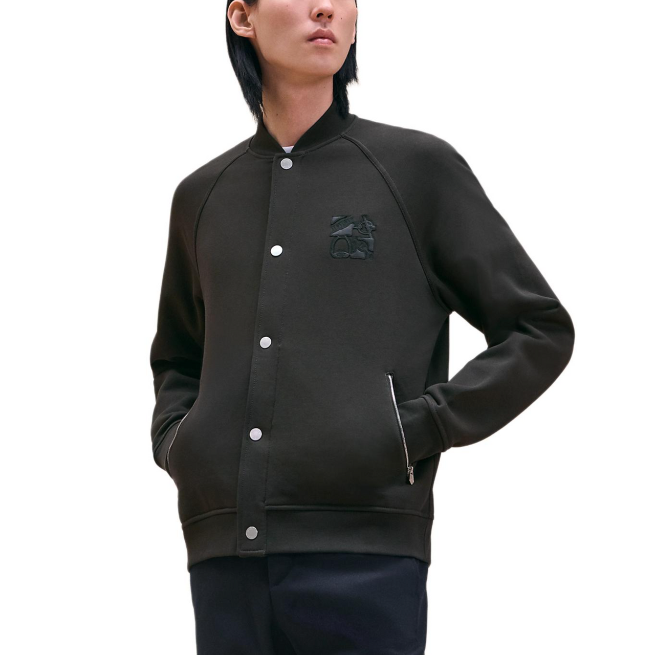 HERMES Jackets Coats Men's Dark Gray