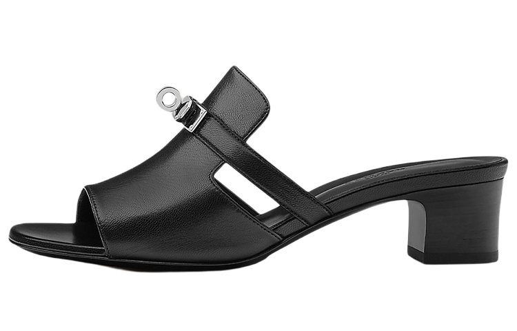 HERMES Slide Slippers Women's Black