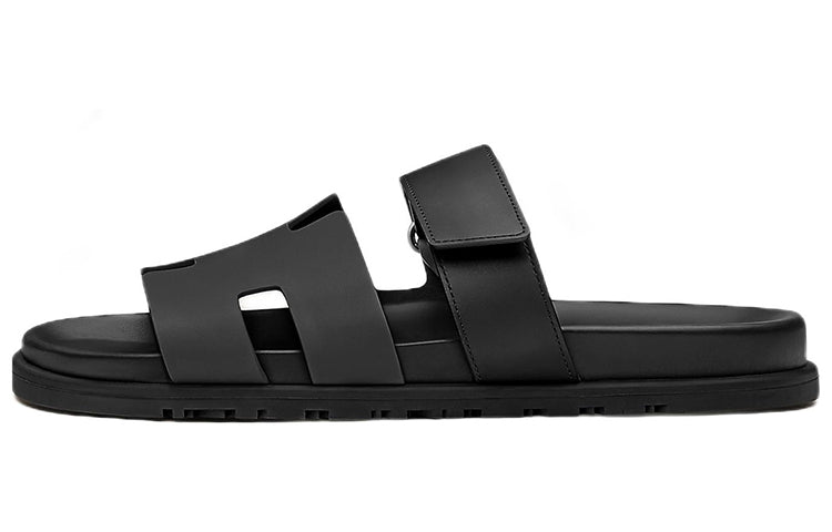 HERMES Chypre Odor Resistant Slide Slippers Men's Black