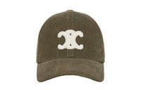 CELINE Cotton Baseball Caps Women's Umber