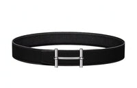 HERMES Leather Belts Men Black