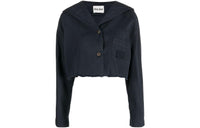 MIU MIU Cropped Coats Women's Midnight Blue