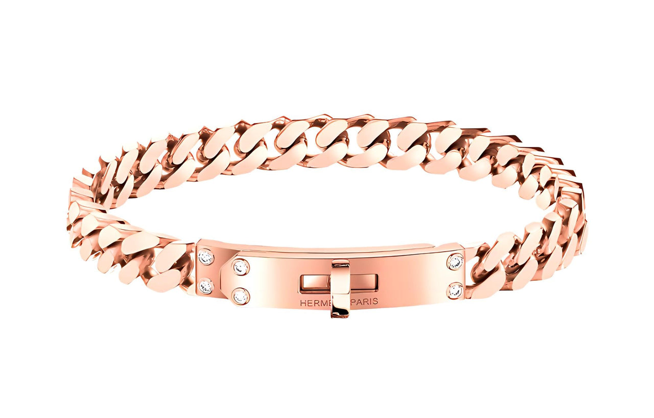 HERMES Kelly Bracelets Women's Rose Gold
