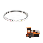 HERMES Enamel Bangles Women's Pink