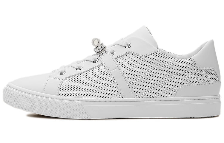 HERMES Day Low-Top Stylish Skateboarding Shoes Men's White