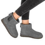 (WMNS) UGG Classic Mini UGG Rubber Logo 'Grey' 1108231-GREY