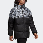 adidas Neo COLOR BLOCK JKT Mens Black Down Jacket Thick Cot Running Jas Sport Kleding Mannelijke Wind-proof Hoodies DP8551
