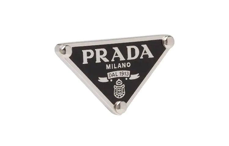 PRADA 925 Sterling Silver Earrings Unisex Black