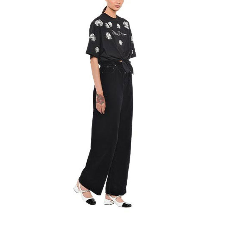 MIU MIU Crop Tops Women's Black