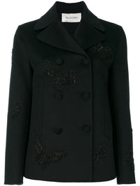 Valentino Garavani Butterfly-Embroidered Coat