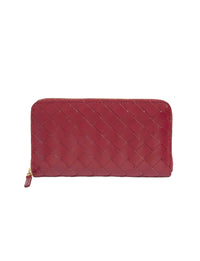 Bottega Veneta Intrecciato Zip Leather Wallet
