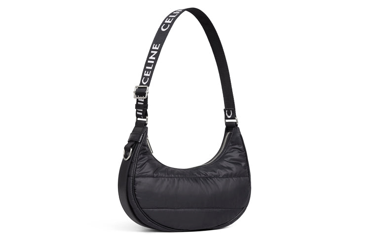 CELINE AVA Cow Leather Portable Handbag Shoulder Bag Men's Black