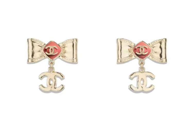 CHANEL Earrings Women's Gold
